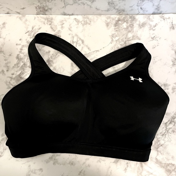 Under Armour Other - Under Armour cross back sports bra.  Black.  Size Large.